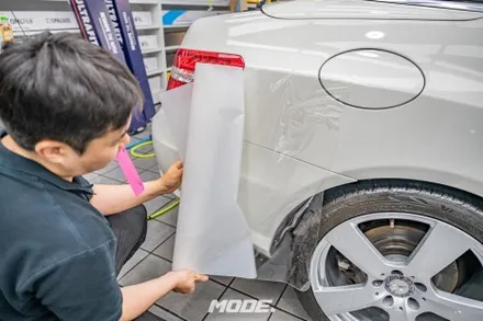 벤츠 E350 카브리올레 PPF와 휠 얼라인먼트를 한 장소에서 동시에?? / 성남 분당, 서현, 판교,