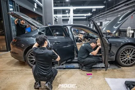 포르쉐 파나메라4 전체랩핑 작업기! 내가 알던 차가 아닌데?! 분당 모드개러지 / 성남 분당, 서현, 판교,