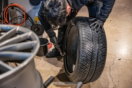 벤츠 S500 미쉐린 파일럿 알핀 PA4 윈터타이어 교환 / 분당 모드개러지 / 성남 분당, 서현, 판교,