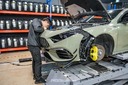 벤츠 A45 AMG 범퍼그릴 교환 / 분당 모드개러지 / 성남 분당, 서현, 판교,