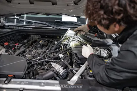 BMW X3 모빌 엔진오일 & 오일필터 교환 / 분당 모드개러지 / 성남 분당, 서현, 판교,