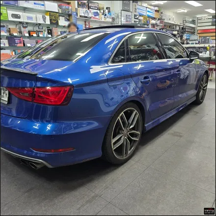 아우디 S3 애니가드 AP80R 반반사 썬팅 재시공 작업 전문 도봉 자동차 마을