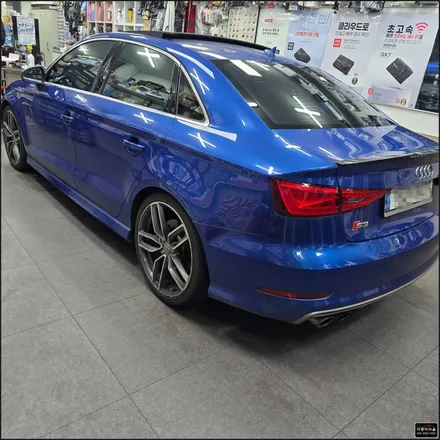 아우디 S3 애니가드 AP80R 반반사 썬팅 재시공 작업 전문 도봉 자동차 마을