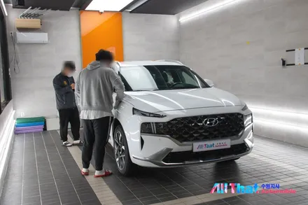더뉴싼타페 그릴망,사이드스텝까지 신차패키지 시공 [올댓오토모빌수원] / 수원시 오목천동