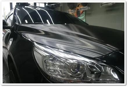 부산 부분랩핑 보닛 블랙브러쉬 메탈릭 시공기 (말리부) / 부산 수영구 망미동