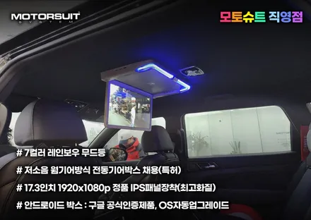 G4 렉스턴 뉴아레나 천장모니터 tv 레인보우 173ST / 부천, 인천