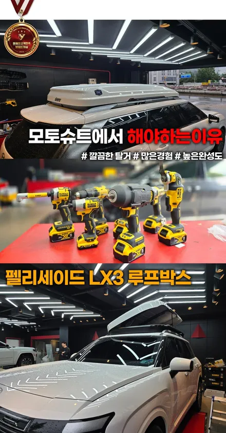 펠리세이드 lx3 꼭 맞는 루프박스 찾는다면 코토 일체형 완벽 비교 / 부천, 인천