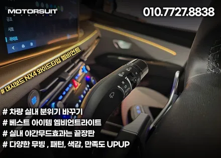 투싼nx4 페리 엠비언트 실내 와이드 순정연동 까지 완벽하다 / 부천, 인천
