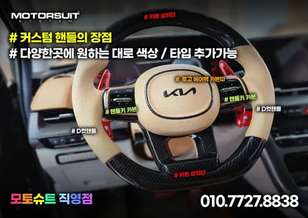 자동차 핸들커버는 디컷 대세  여기에 카본까지 완벽하다 / 부천, 인천