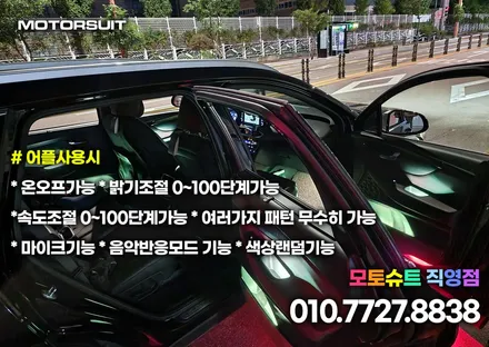 더뉴 싼타페TM 순정 활성화  라인 없는 엠비언트 무드등 튜닝 / 부천, 인천