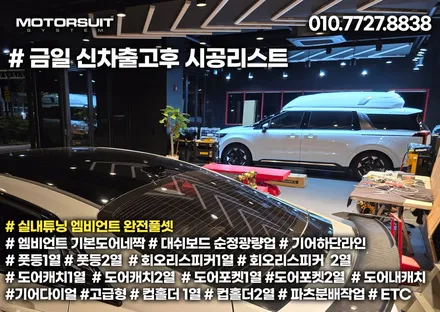 카니발 페이스리프트 엠비언트 실내 가득 풀작업 / 부천, 인천