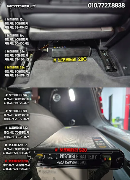 주차녹화 완벽 대비! 제네시스 gv80 시거잭 보조배터리 에코파워팩 S20 리뷰 / 부천, 인천