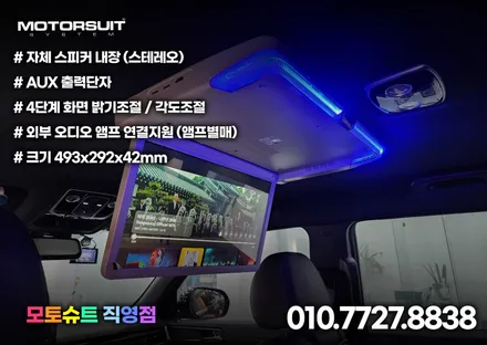 G4 렉스턴 뉴아레나 천장모니터 tv 레인보우 173ST / 부천, 인천