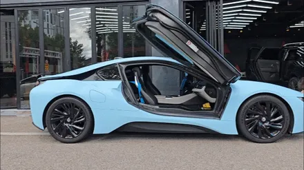 bmw i8 사틴 전체 랩핑, 기존 필름 제거부터 완벽 시공까지 (모토슈트) / 부천, 인천