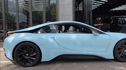 bmw i8 사틴 전체 랩핑, 기존 필름 제거부터 완벽 시공까지 (모토슈트) / 부천, 인천