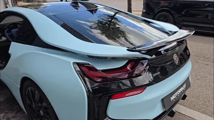bmw i8 사틴 전체 랩핑, 기존 필름 제거부터 완벽 시공까지 (모토슈트) / 부천, 인천