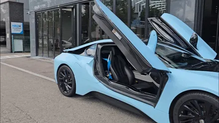 bmw i8 사틴 전체 랩핑, 기존 필름 제거부터 완벽 시공까지 (모토슈트) / 부천, 인천