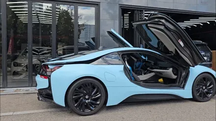 bmw i8 사틴 전체 랩핑, 기존 필름 제거부터 완벽 시공까지 (모토슈트) / 부천, 인천