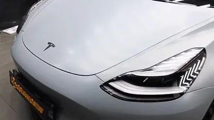 테슬라 모델3 부천 전체랩핑 3M2080 사틴 배틀쉽그레이 / 부천, 인천