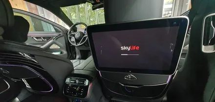 송파 BENZ S580 MAYBACH - 벤츠 마이바흐에서 TV 방송을 편리하게 시청하는법! 스카이라이프 장착! / 잠실, 삼전, 송파