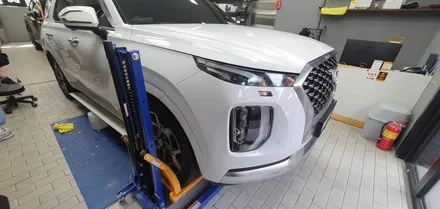 송파 HYUNDAI PALISADE - 태경오토의 전동사이드스텝 조수석 고장으로 와비즈에서 수리! / 잠실, 삼전, 송파