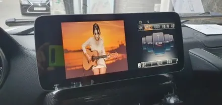 BENZ G63 - 벤츠 지바겐 브라부스룩 순정 모니터 12인치 와이드 모니터교체와 안드로이드 셋탑 M2C-200A PLUS 시공! / 잠실, 삼전, 송파