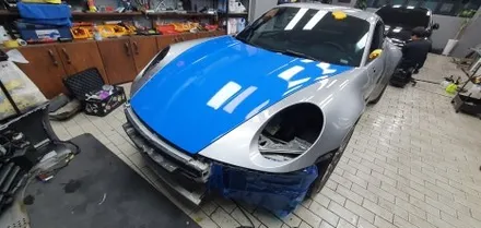 PORSCHE 911 Gloss Intense Blue WRAP / 잠실, 삼전, 송파