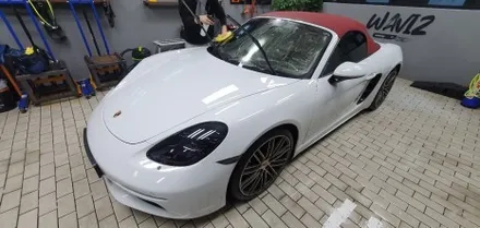 PORSCHE 718 Boxster S - 전면유리 G1발수코팅과 소프트탑 나노스킨 코팅으로 머리의 두피케어를 해드렸습니다. / 잠실, 삼전, 송파