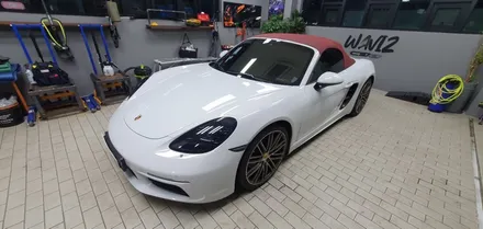PORSCHE 718 Boxster S - 전면유리 G1발수코팅과 소프트탑 나노스킨 코팅으로 머리의 두피케어를 해드렸습니다. / 잠실, 삼전, 송파