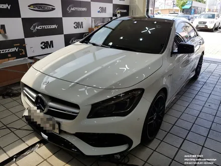 벤츠 cla45 amg 라이트필름+스포일러 랩핑-모토자인 / 고양 일산서구