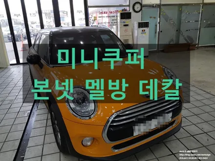 일산 미니쿠퍼 본넷 데칼 작업으로 포인트주기 / 고양 일산서구