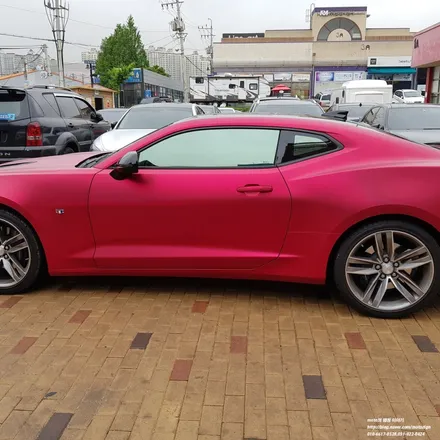 일산 카마로SS  [MACtac] FlexChrome Cherry Red | 무광 크롬 체리 레드 전체랩핑 / 고양 일산서구