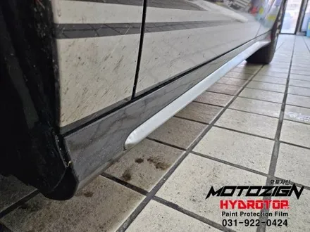 벤츠 A45 AMG 라이트필름 윈도우몰딩 사이드스텝 블랙유광랩핑 / 고양, 일산, 김포, 파주