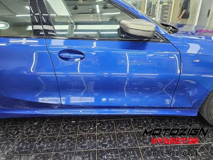 BMW 340i 앞도어 스크레치난 PPF 재시공하였습니다. / 고양 일산서구
