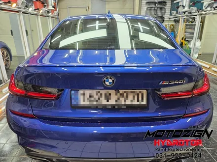BMW 340i 앞도어 스크레치난 PPF 재시공하였습니다. / 고양 일산서구