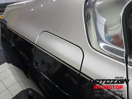 일산 덕이동 BMW 740i 옥사이드그레이 색상과 거의 비슷한 고광택필름으로 듀오톤랩핑[투톤랩핑] / 고양 일산서구