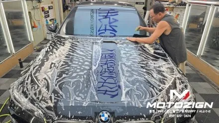 일산 BMW i7 PPF 시공｜본넷·전휀더 보호PPF와 하단 듀오톤 랩핑으로 완성한 고급스러운 변화 모토자인 / 고양 일산서구