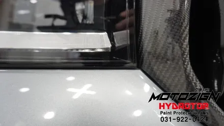 BMW 530i 앞범퍼PPF 재시공후 모토자인에서 하이드로탑PPF 시공 / 고양, 일산, 김포, 파주