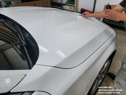 일산랩핑 BMW 740LD 화이트 유광 랩핑으로 색상 변경후 유리막코팅 작업까지 / 고양, 일산, 김포, 파주