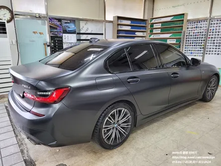 BMW 320D 기존 랩핑 제거후 사틴블랙 락그레이 색상으로 재랩핑하기 / 고양, 일산, 김포, 파주