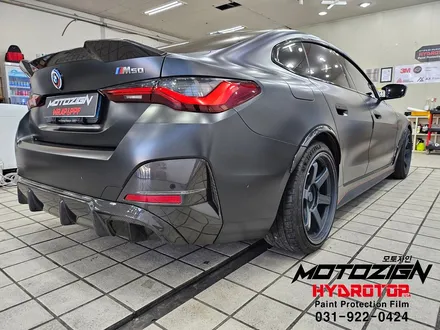 파주 일산 BMW i4 사틴블랙락그레이 전체랩핑으로 색상 변경 모토자인 / 고양, 일산, 김포, 파주