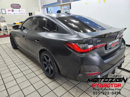 파주 일산 BMW i4 사틴블랙락그레이 전체랩핑으로 색상 변경 모토자인 / 고양, 일산, 김포, 파주
