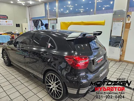 벤츠 A45 AMG 라이트필름 윈도우몰딩 사이드스텝 블랙유광랩핑 / 고양, 일산, 김포, 파주