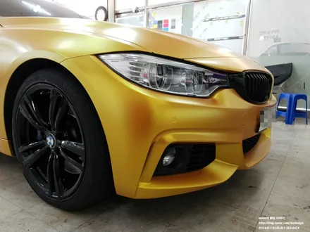 BMW 428I 에이너제틱 옐로우 전체랩핑 -일산/파주/운정/고양/김포 PPF랩핑 전문샾 모토자인 / 고양 일산서구