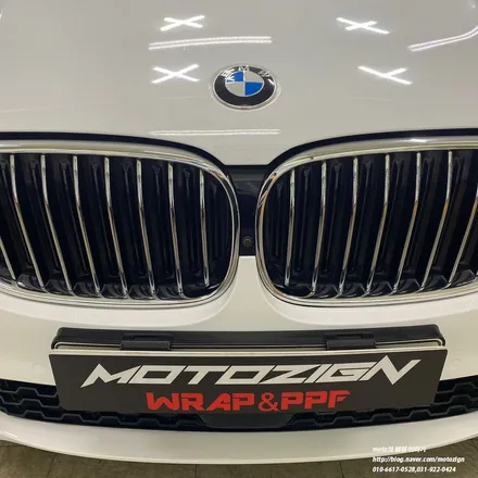 일산랩핑 BMW 740LD 화이트 유광 랩핑으로 색상 변경후 유리막코팅 작업까지 / 고양, 일산, 김포, 파주