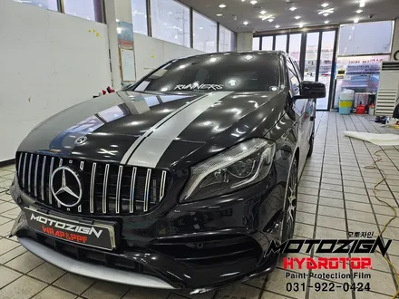 벤츠 A45 AMG 라이트필름 윈도우몰딩 사이드스텝 블랙유광랩핑 / 고양, 일산, 김포, 파주