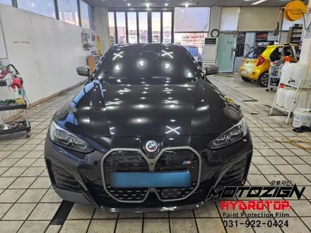 파주 일산 BMW i4 사틴블랙락그레이 전체랩핑으로 색상 변경 모토자인 / 고양, 일산, 김포, 파주