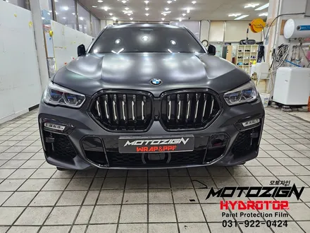 BMW X6 사틴 블랙 락그레이 색상으로 전체랩핑 일산 파주 김포 랩핑 PPF 전문 모토자인 / 고양 일산서구
