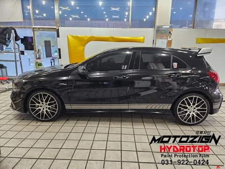 벤츠 A45 AMG 라이트필름 윈도우몰딩 사이드스텝 블랙유광랩핑 / 고양, 일산, 김포, 파주