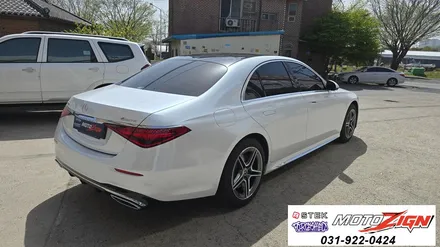 일산 랩핑 벤츠S400 고급스러운것을 위하여 리코쉴드 건식PPF 화이트펄 시공으로 내차 딱 맞는 고급PPF칼라필름 시공.모토자인 / 고양 일산서구
